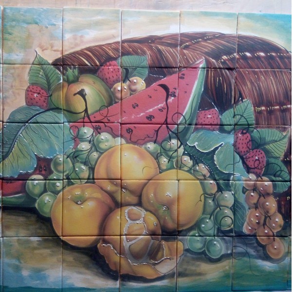 Mexican Talavera Mural Frutas3